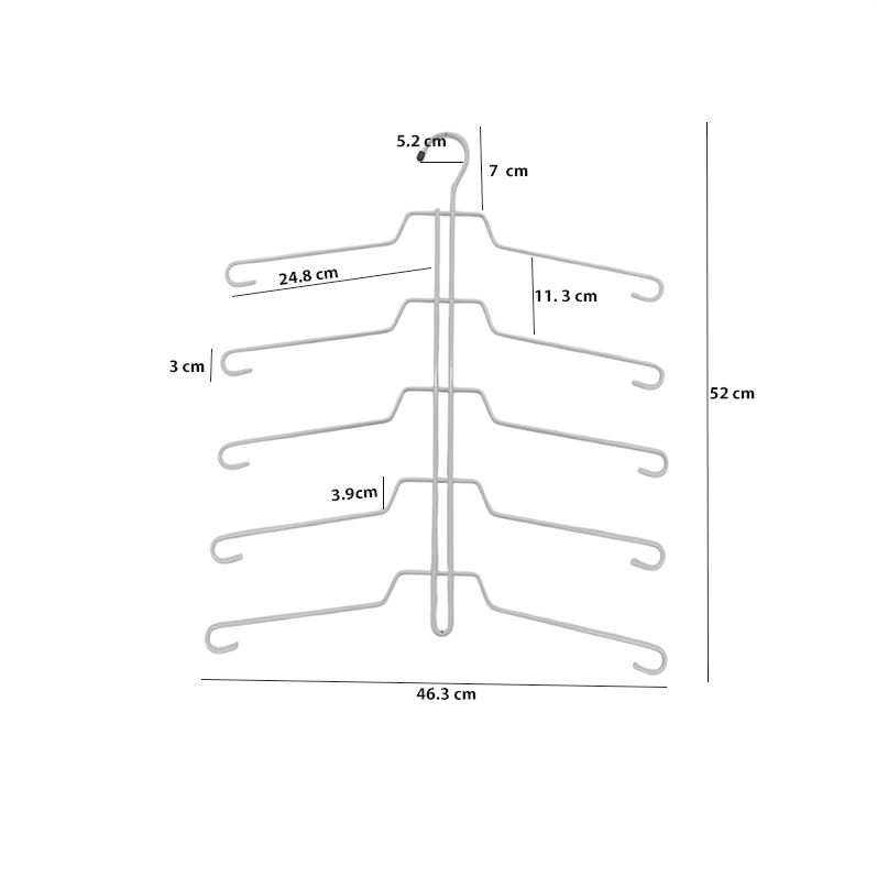Gancho Para Camisas De 5 Servicios Pintado - Imagen 3